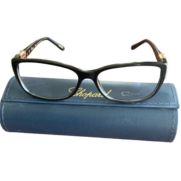 Chopard Rectangular Black Frame & Case Purple Stones Brand New NWT - Picture 11 of 13